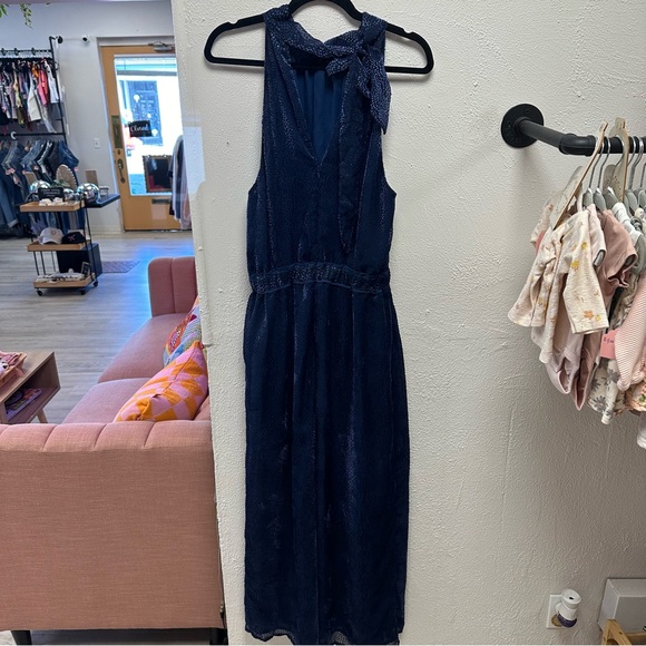 Elevenses Anthropologie blue jumpsuit - Picture 10 of 11